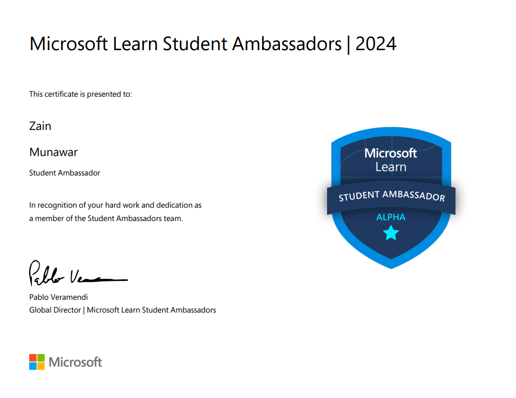 Alpha MLSA Certificate